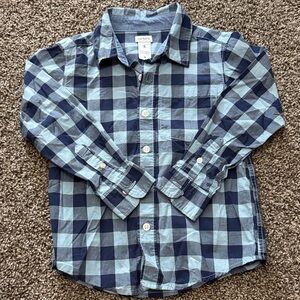 Carter's Navy and Light Blue Checkered Shirt